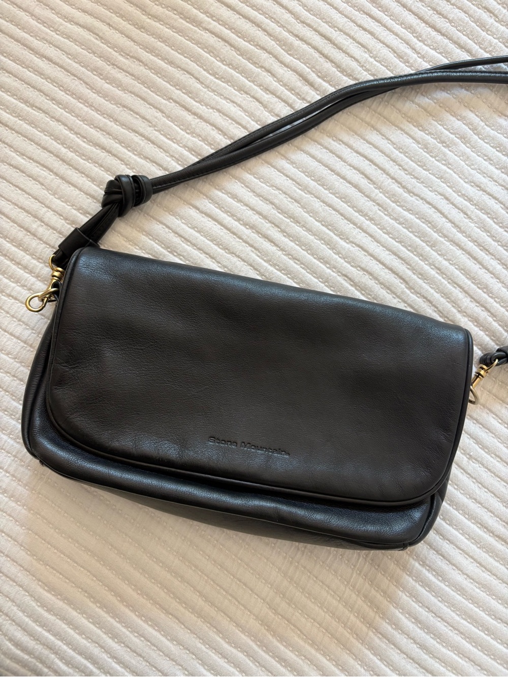 Black Leather Crossbody Bag